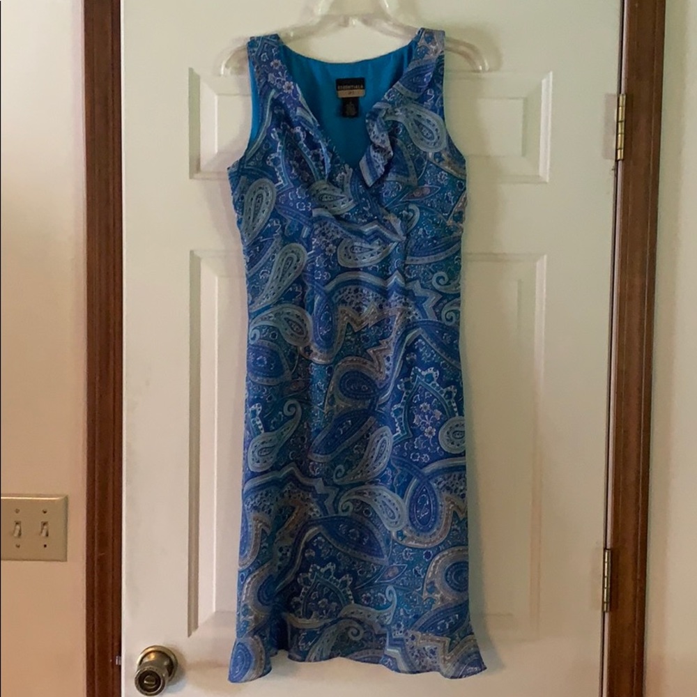 Ruffle Blue Dress